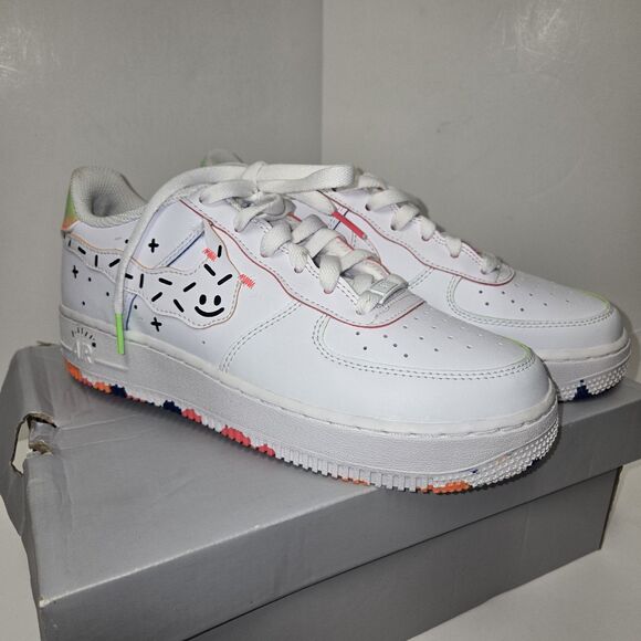 Nike Air Force 1 LV8 GS Doodles Drawing White Shoes DV1366-111 Size 6.5Y Retro - Picture 11 of 14